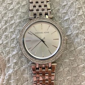 Michael Kors Darci Silver Tone Pave Watch